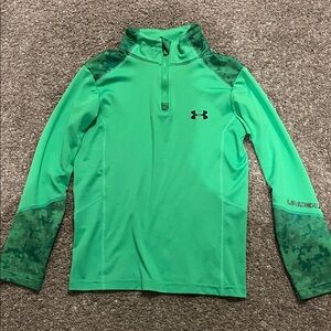 Under Armour Kids Vibrant Green zip pull over